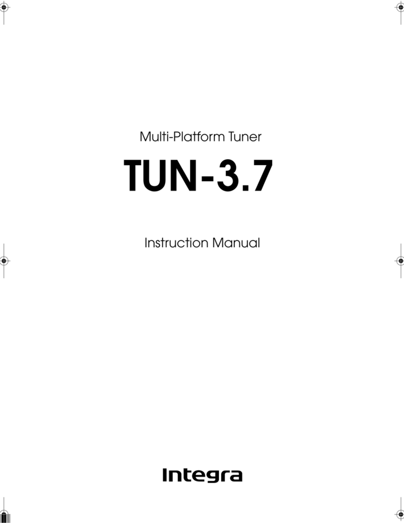 Integra TUN-3.7 instruction manual