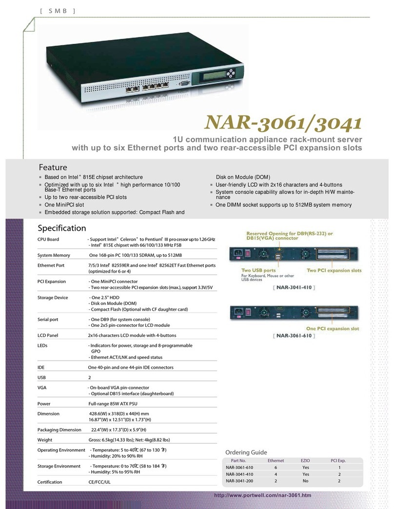 Portwell NAR-3041 Specification sheet