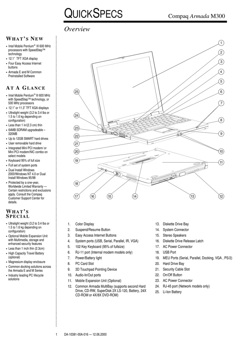 Compaq Armada M300 Series User instructions