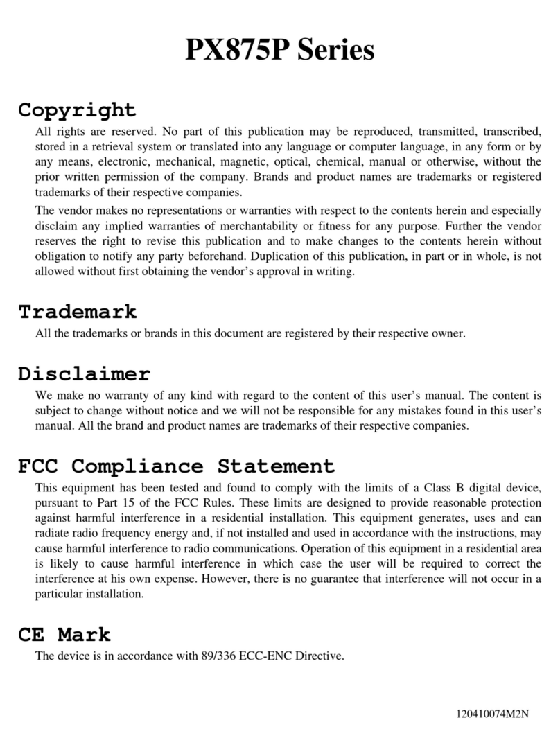 Albatron PX875P user manual