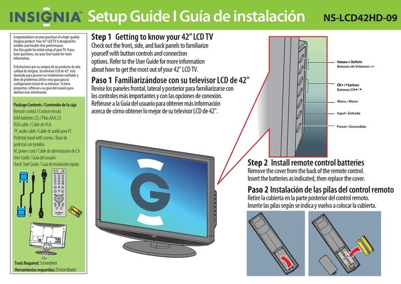 Insignia NS-LCD42HD-09 User manual