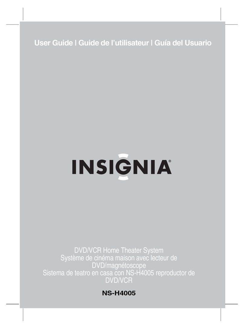 Insignia NS-H4005 - DVD/VCR Home Theater System User manual