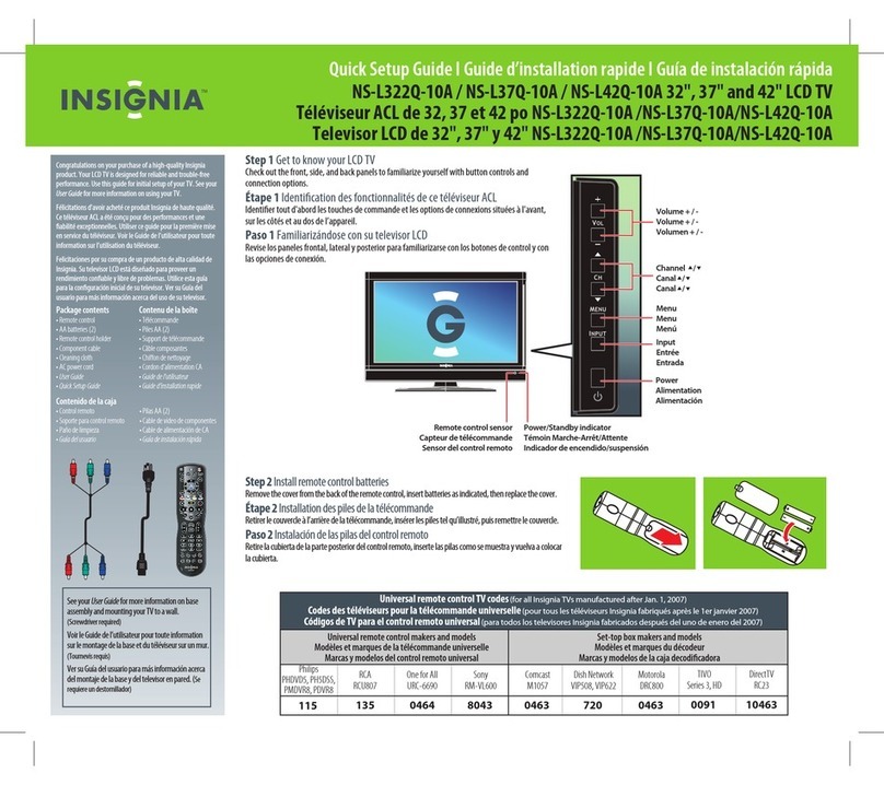 Insignia NS-L322Q-10A - 32" LCD TV User manual