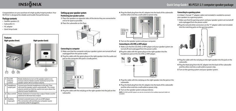 Insignia NS-PCS21 User manual