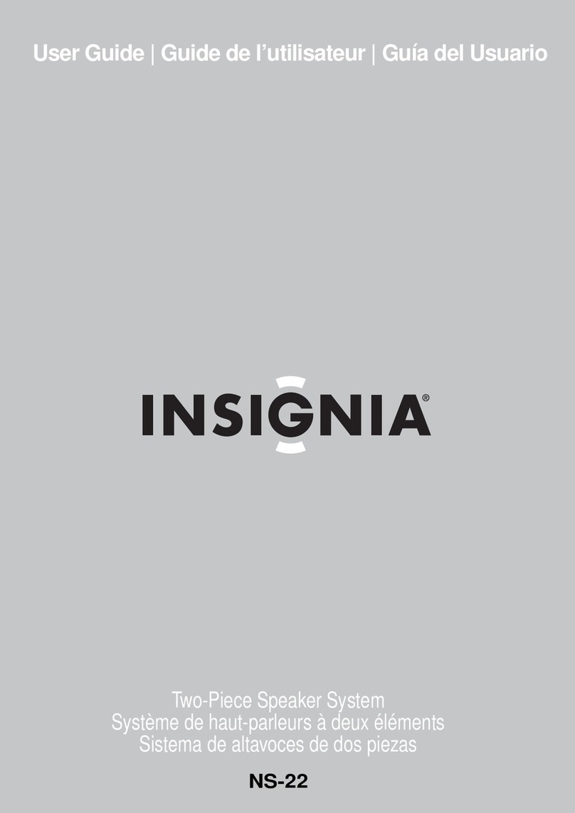 Insignia NS-22 - 2.0 Amplified Speaker System User manual
