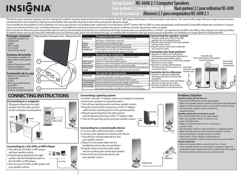 Insignia NS-3698 User manual