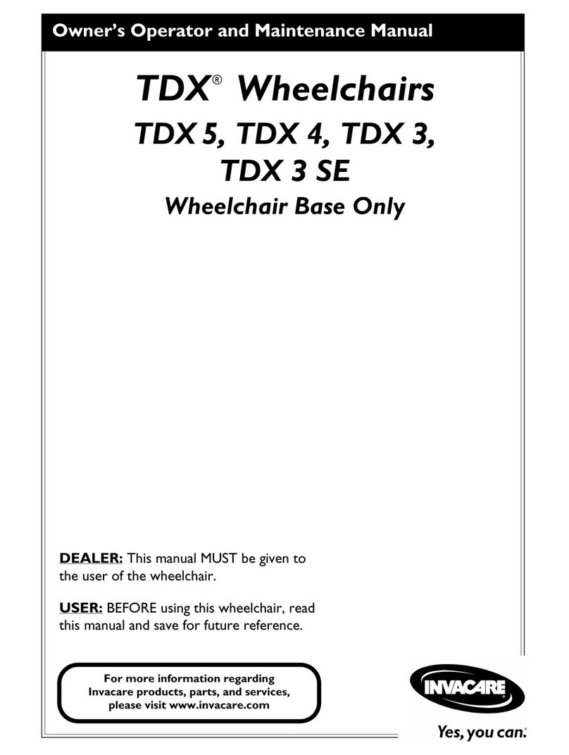 Invacare TDX 3 owner's manual
