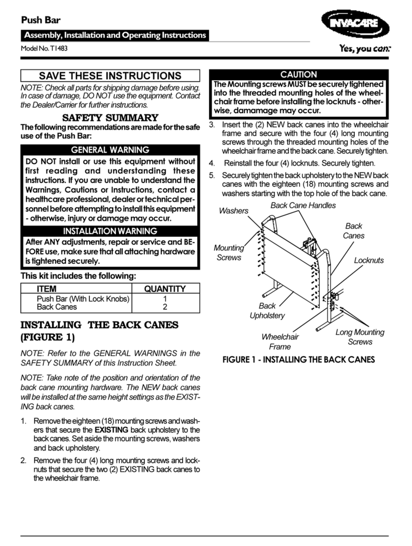 Invacare T1483 Assembly instructions