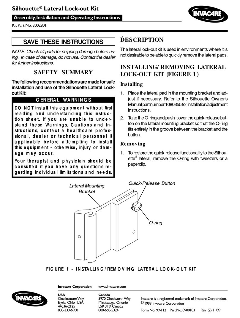 Invacare Silhouette 3002801 Assembly and operating instructions