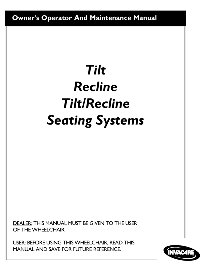 Invacare Recline User manual Invacare Recline User manual