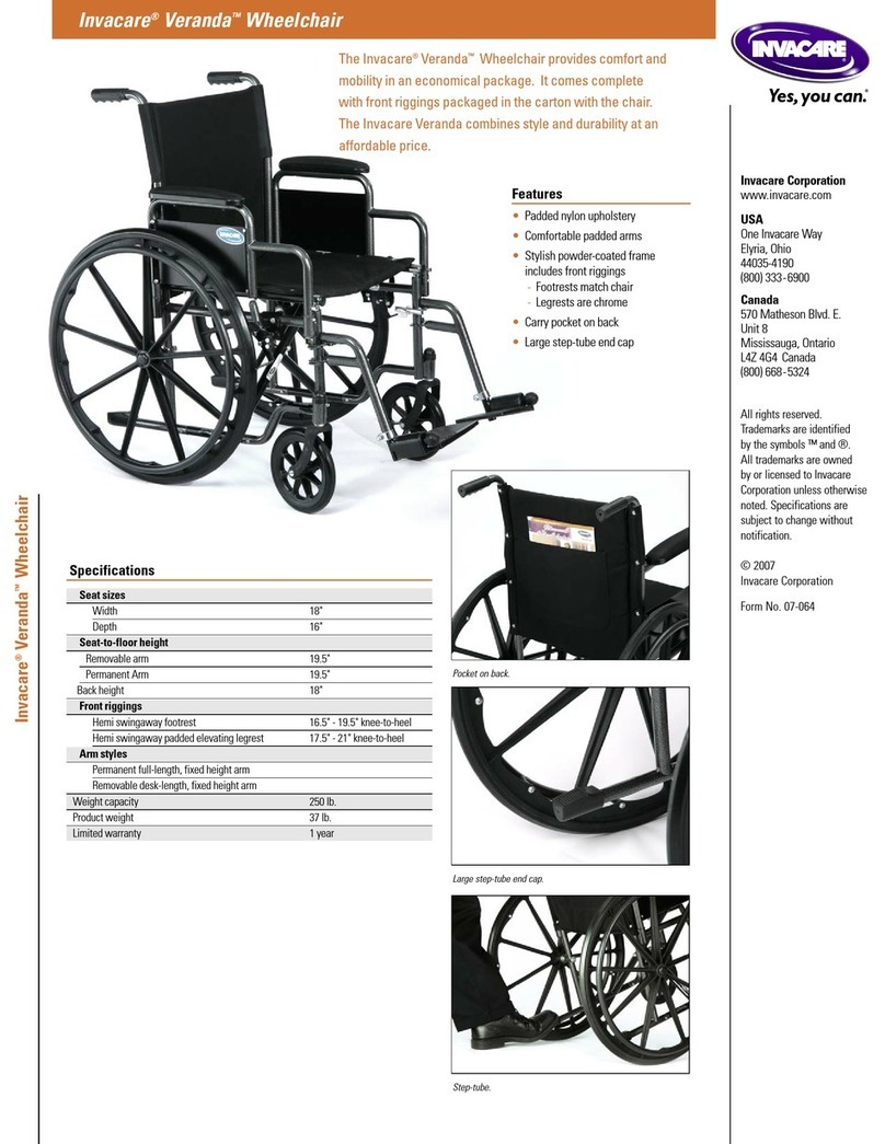 Invacare Veranda User manual