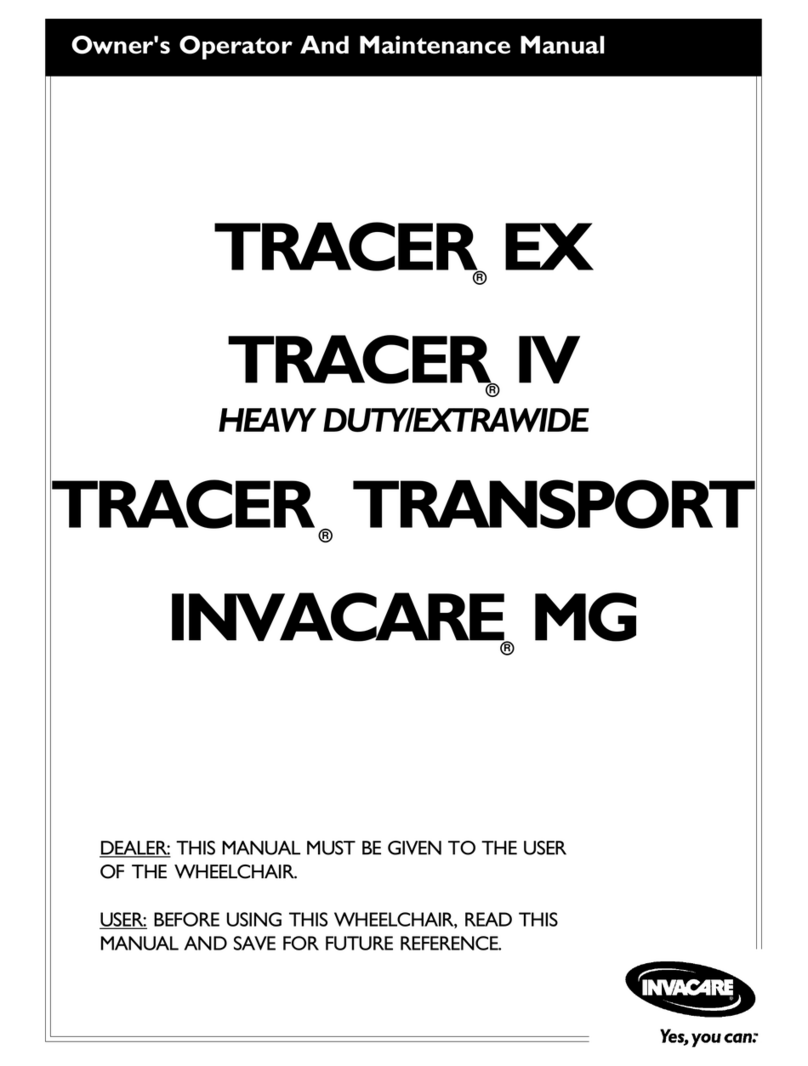 Invacare TRACER EX Installation instructions