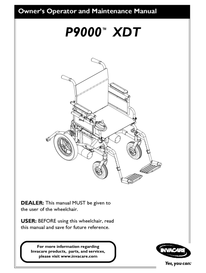 Invacare P9000 XDT Installation and operation manual Invacare P9000 XDT Installation and operation manual