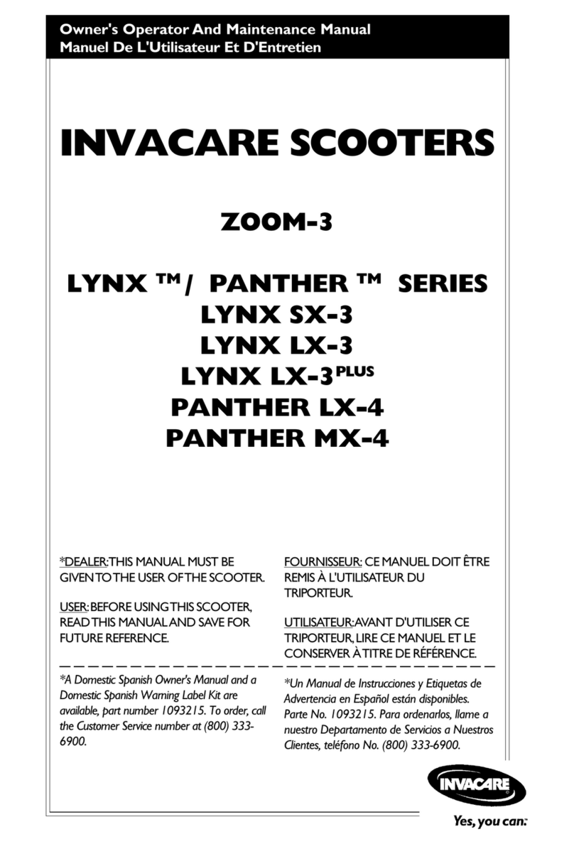 Invacare LYNX LX-3PLUS Operation manual