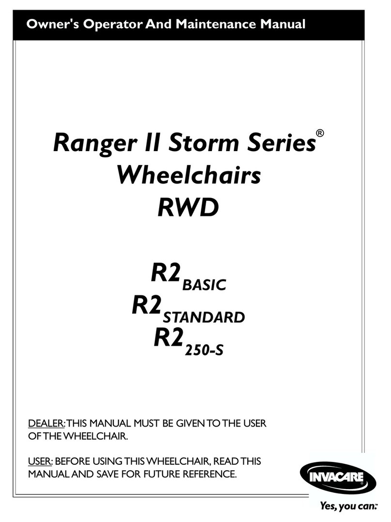 Invacare Ranger II Storm Series RWD R2250-S owner's manual