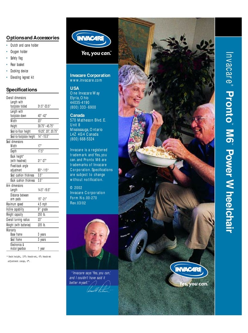 Invacare Pronto M6 User manual