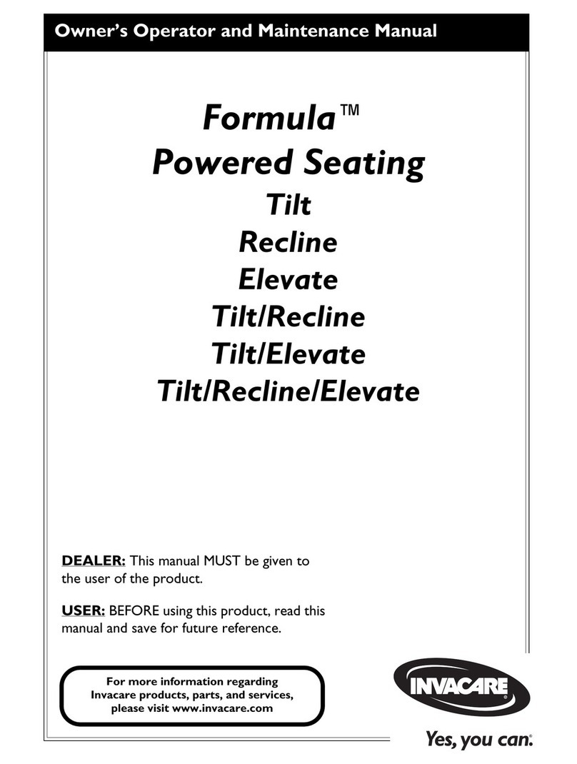 Invacare Powered Seating owner's manual