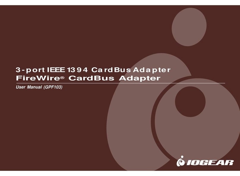 IOGear IEEE 1394 user manual