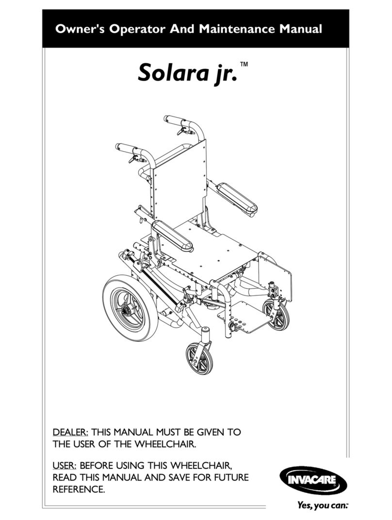 Invacare Solara Jr. 1106628 Operator and  maintenance manual