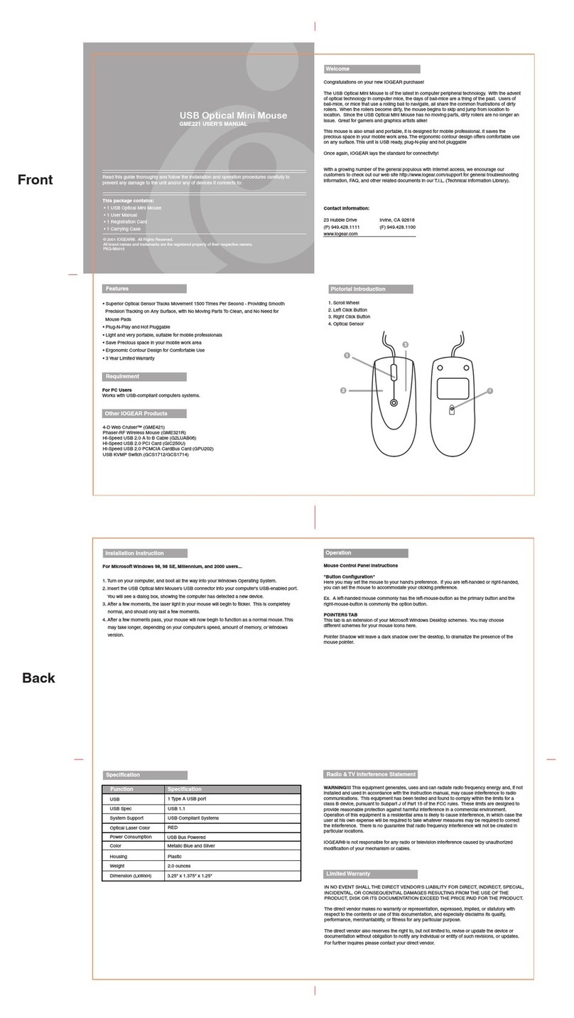 IOGear GME221 User manual