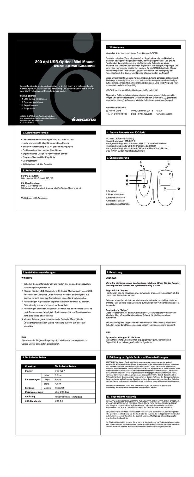 IOGear GME222 User manual