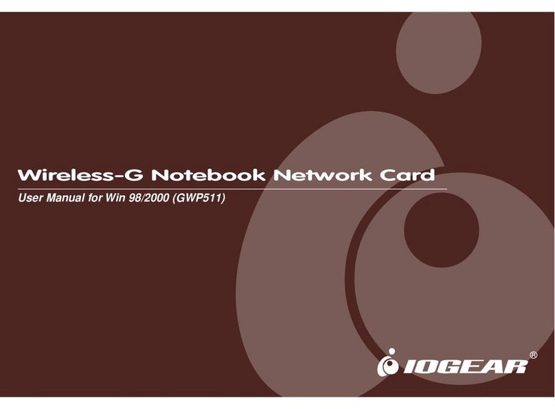 IOGear Wireless-G Notebook Network Card 1017 GWP511 user manual