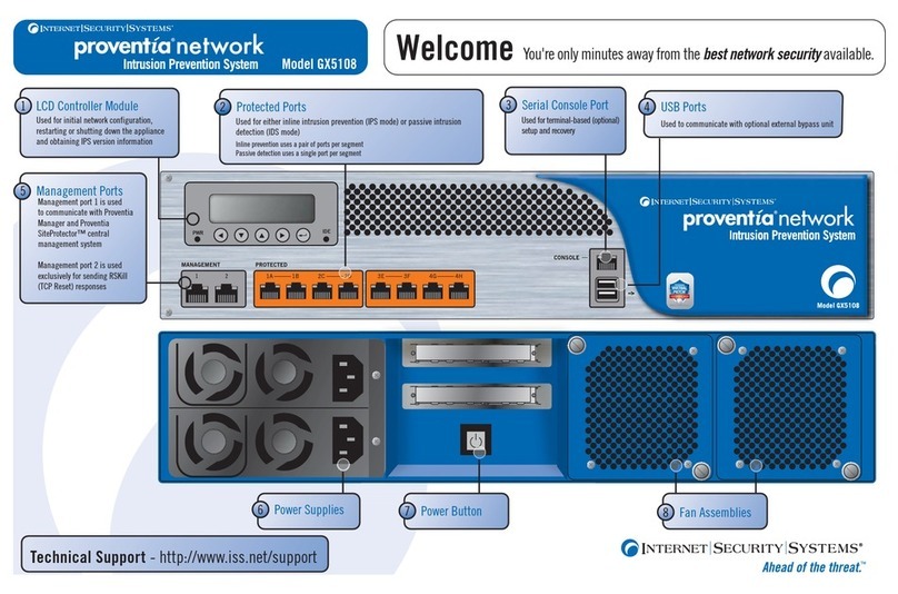 Internet Security Systems PROVENTIA Network GX5108 user manual