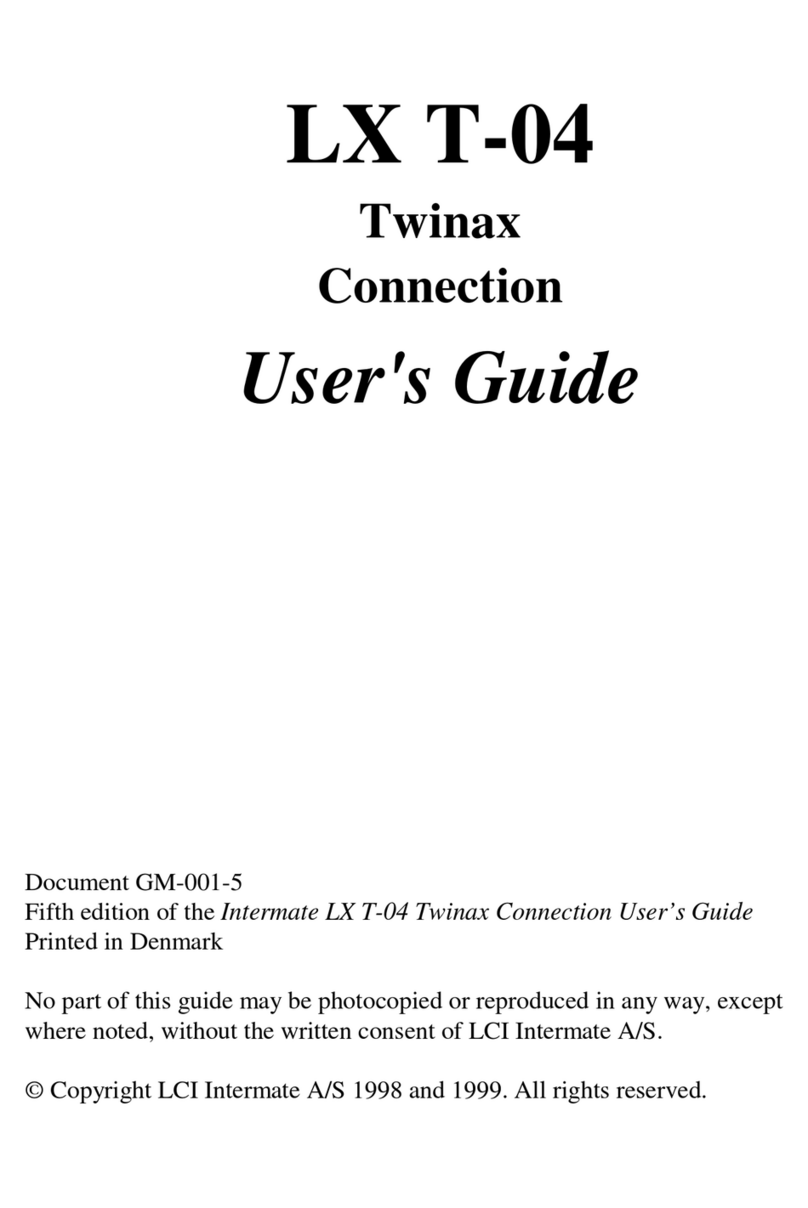 Intermate Twinax Connection LX T-04 user guide