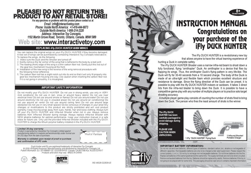 INTERACTIVE TOY CONCEPTS iFly Duck Hunter 44028 User manual INTERACTIVE TOY CONCEPTS iFly Duck Hunter 44028 User manual