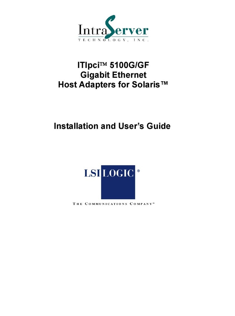 IntraServer Technology ITIpci 5100G/GF Installation and user guide
