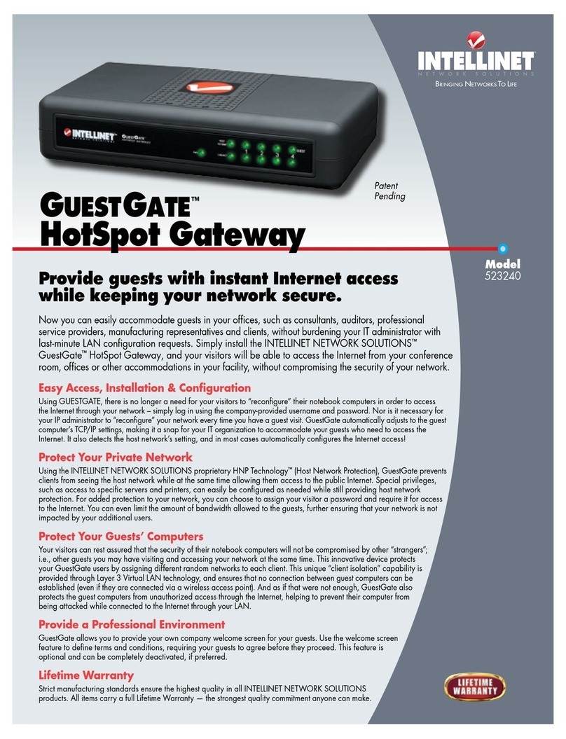 Intellinet GuestGate 523240 datasheet