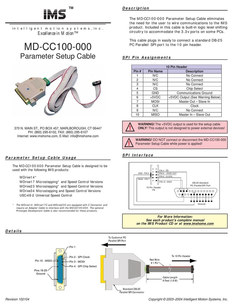 IMS MD-CC100-000 Specification sheet