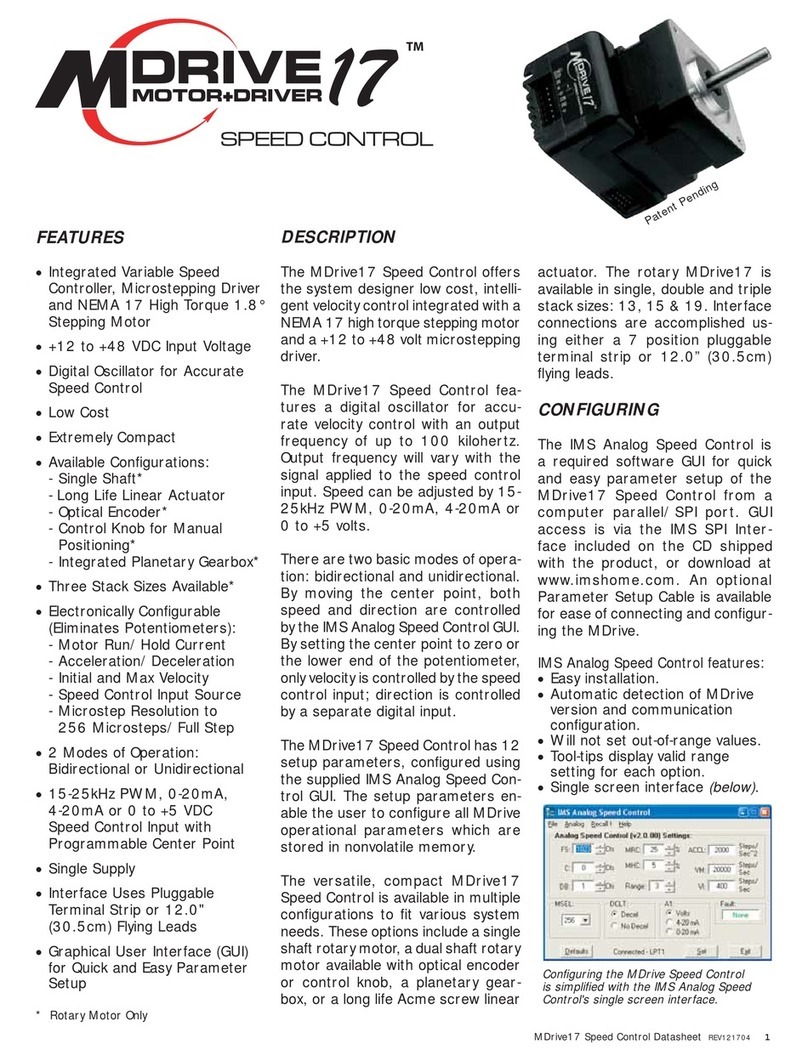 IMS Excellence in Motion MDrive17 Product data