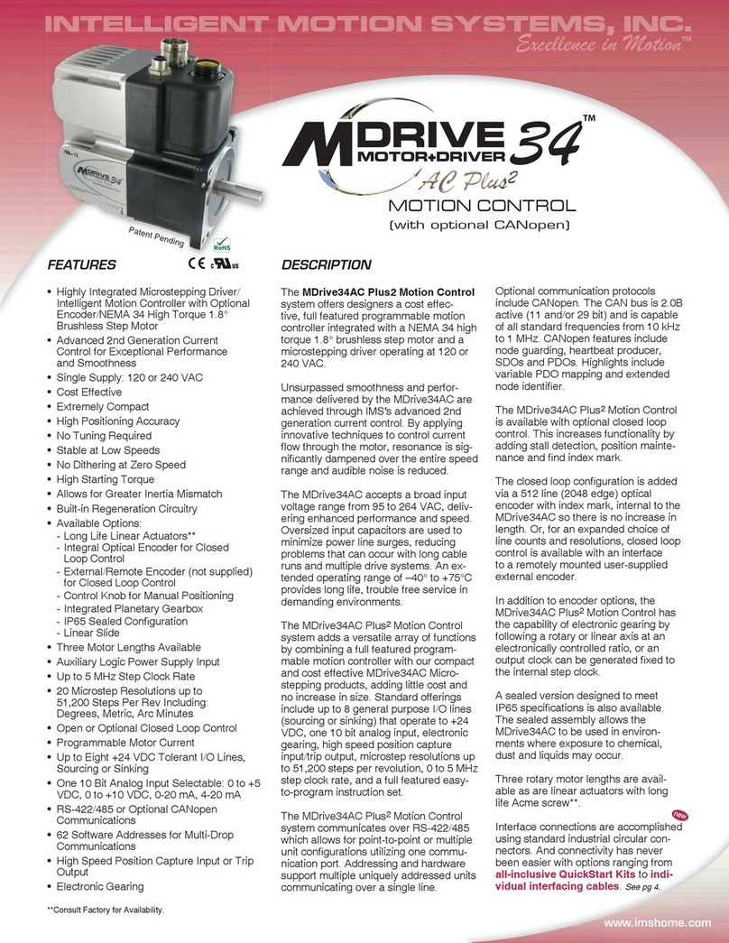Intelligent Motion Systems MDI34 Specification manual Intelligent Motion Systems MDI34 Specification manual
