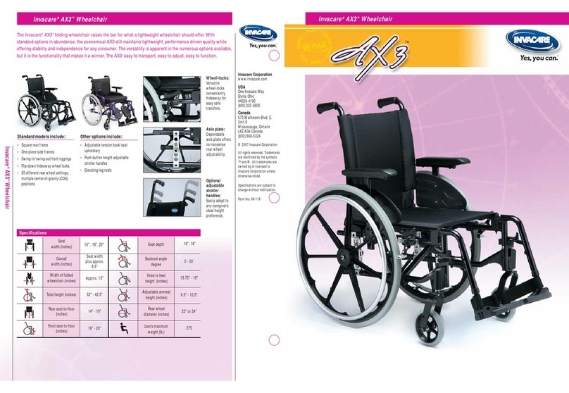 Invacare AX3 User manual