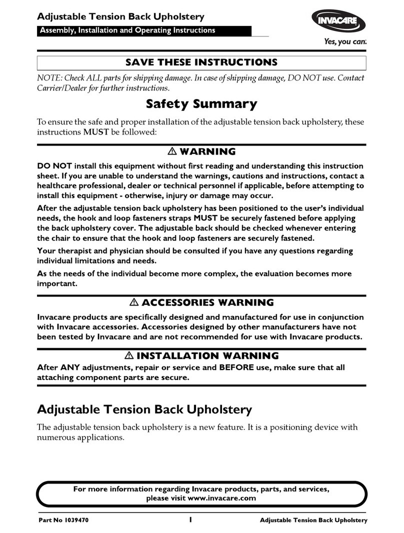 Invacare Adjustable Back Upholstery Manual