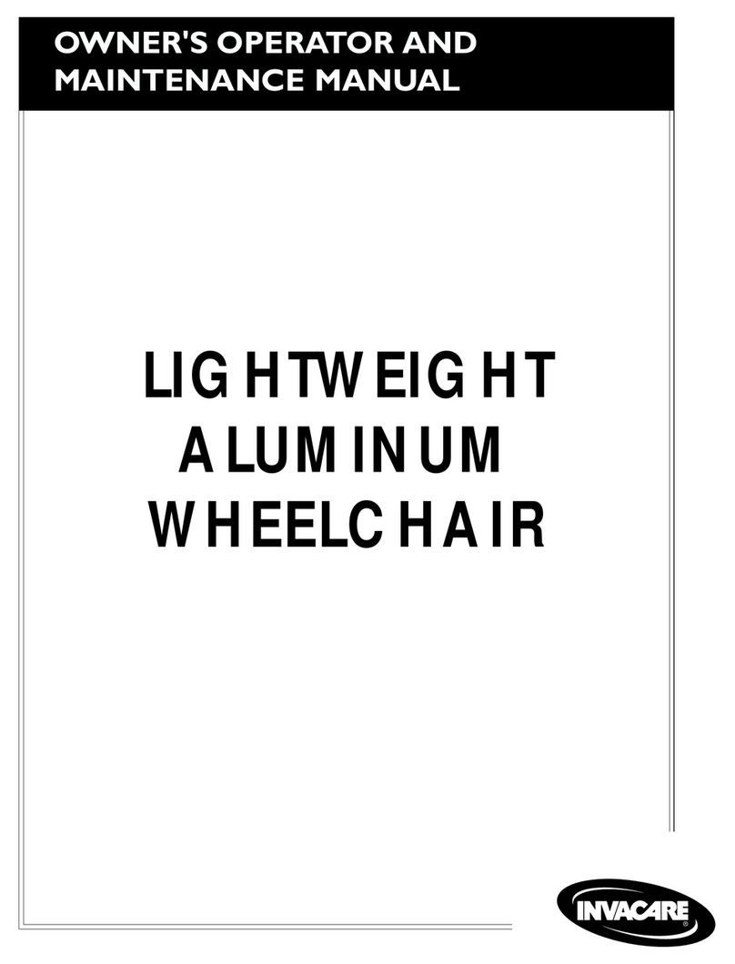 Invacare Lightweight Aluminum Wheelchair Operation manual