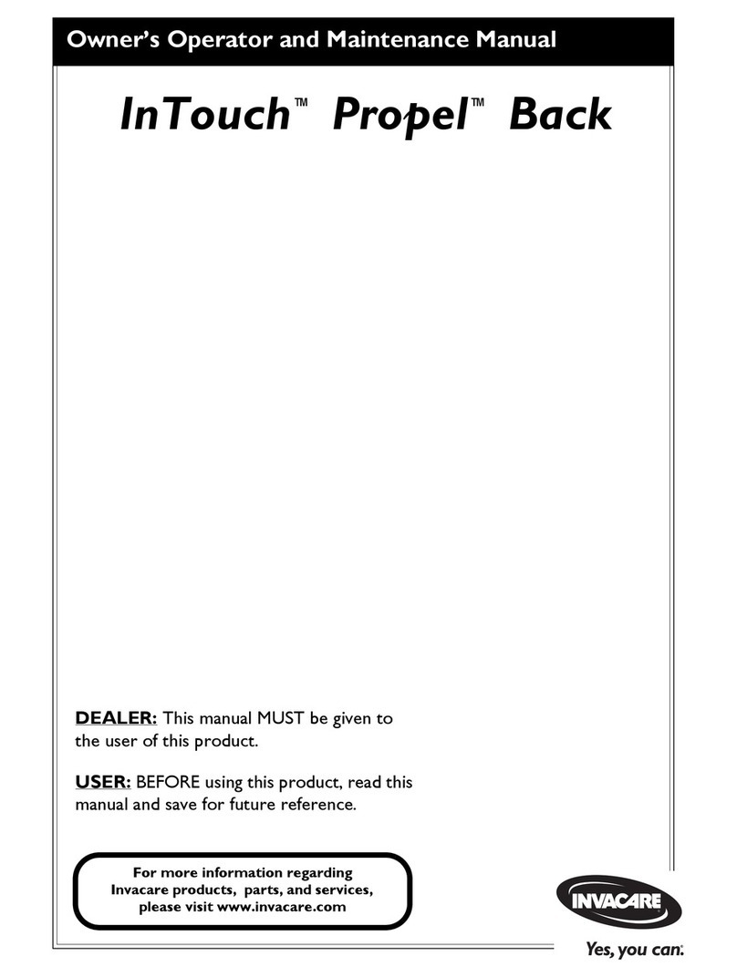 Invacare InTouch 1143199 Owners operating & maintenance manual Invacare InTouch 1143199 Owners operating & maintenance manual
