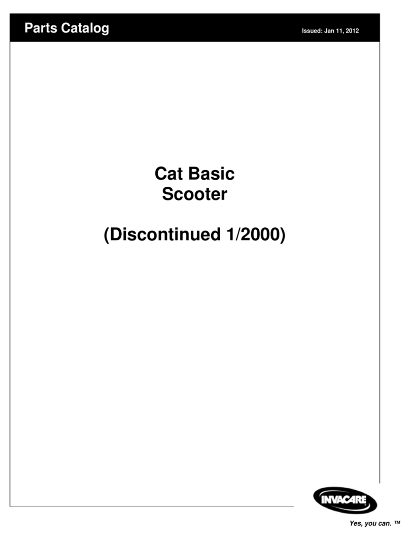 Invacare Discontinued 1/00 parts catalog