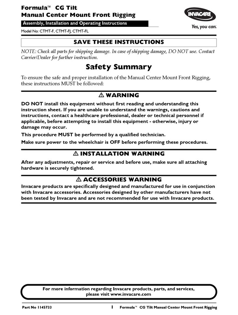 Invacare CTMT-F User manual Invacare CTMT-F User manual
