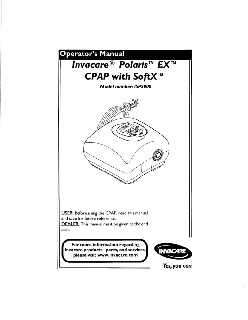 Invacare Polaris EX CPAP with SoftX ISP3000 Operator's manual