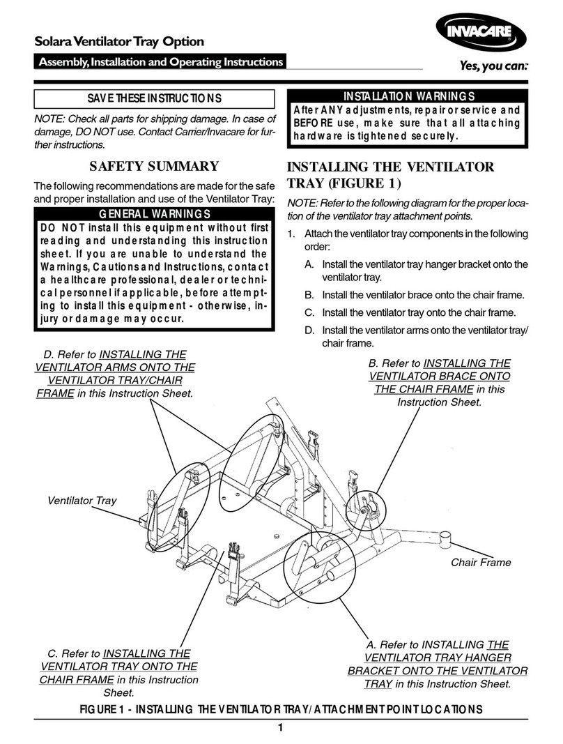Invacare Solara User manual