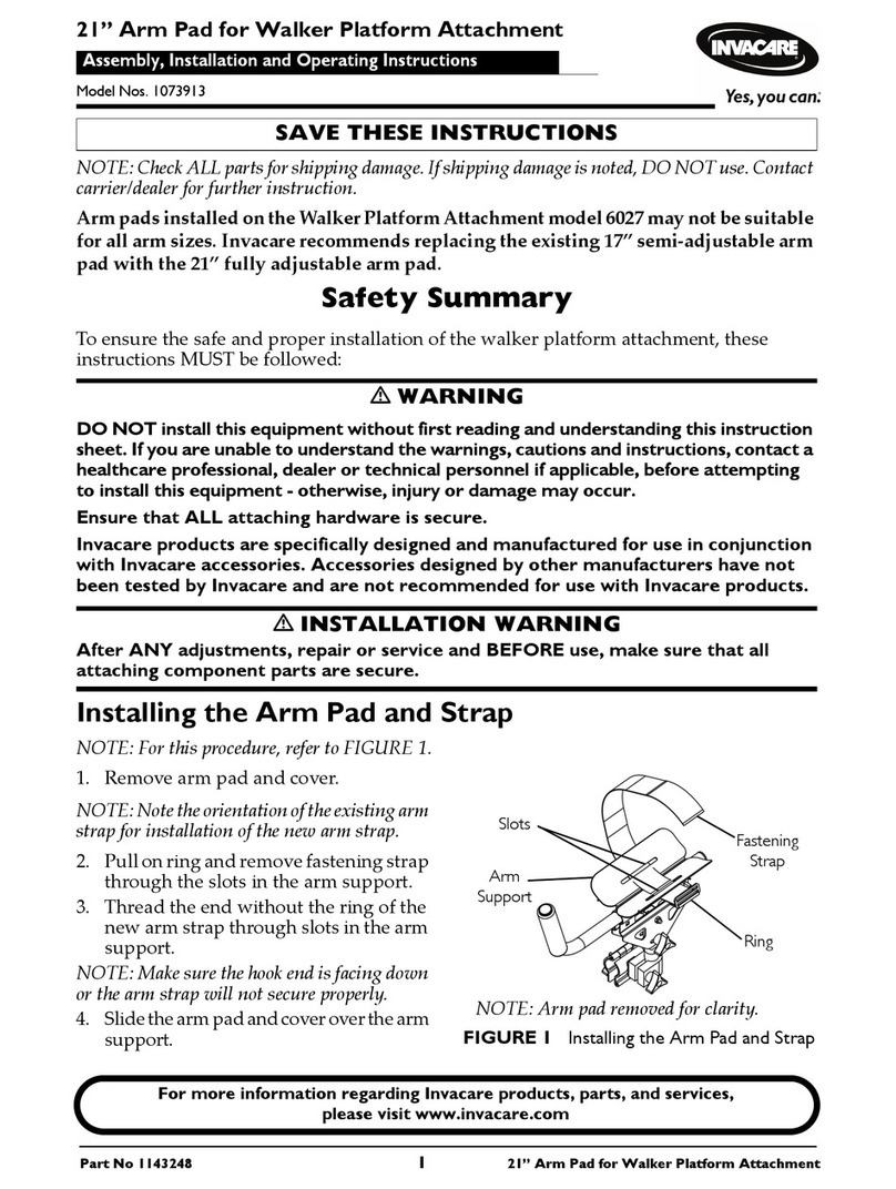 Invacare 1073913 Assembly instructions