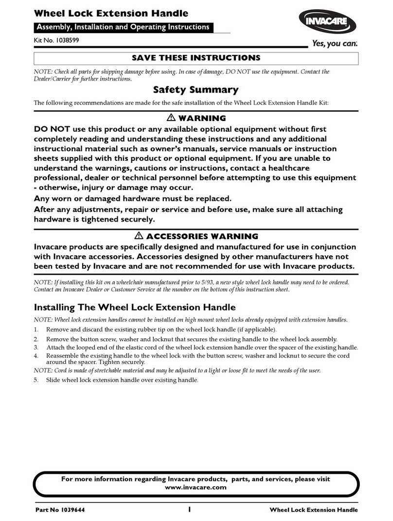 Invacare 1038599 Assembly instructions