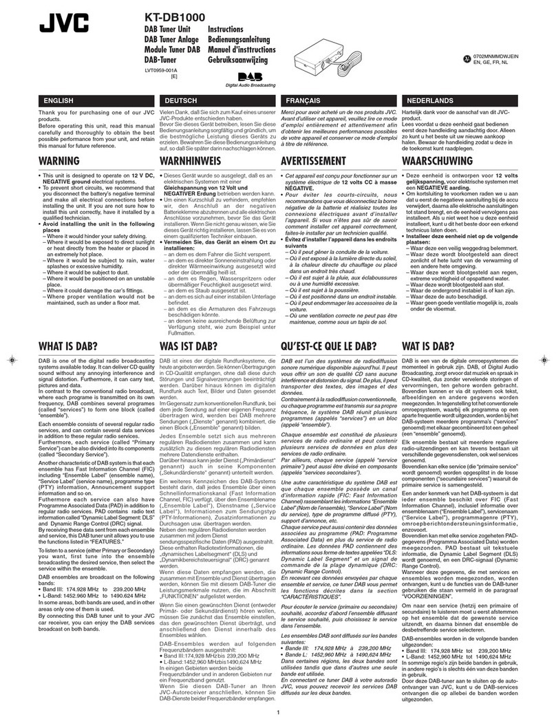 JVC KT-DB1000 User manual