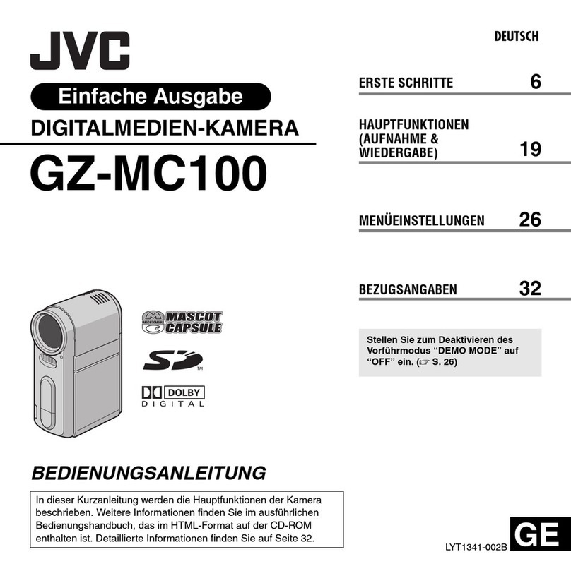 JVC GZMC100 - Everio 2MP 4 GB Microdrive... Quick start guide