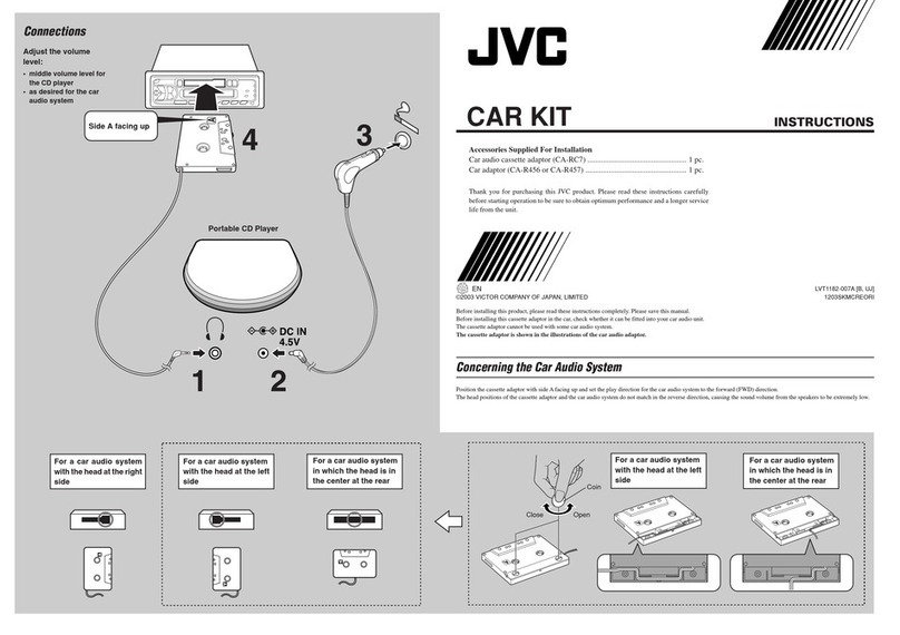 JVC CAR KIT CA-R456 User manual