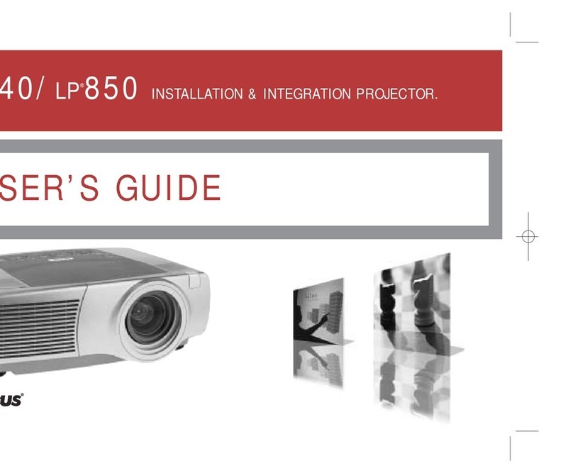 InFocus LP 850 User manual