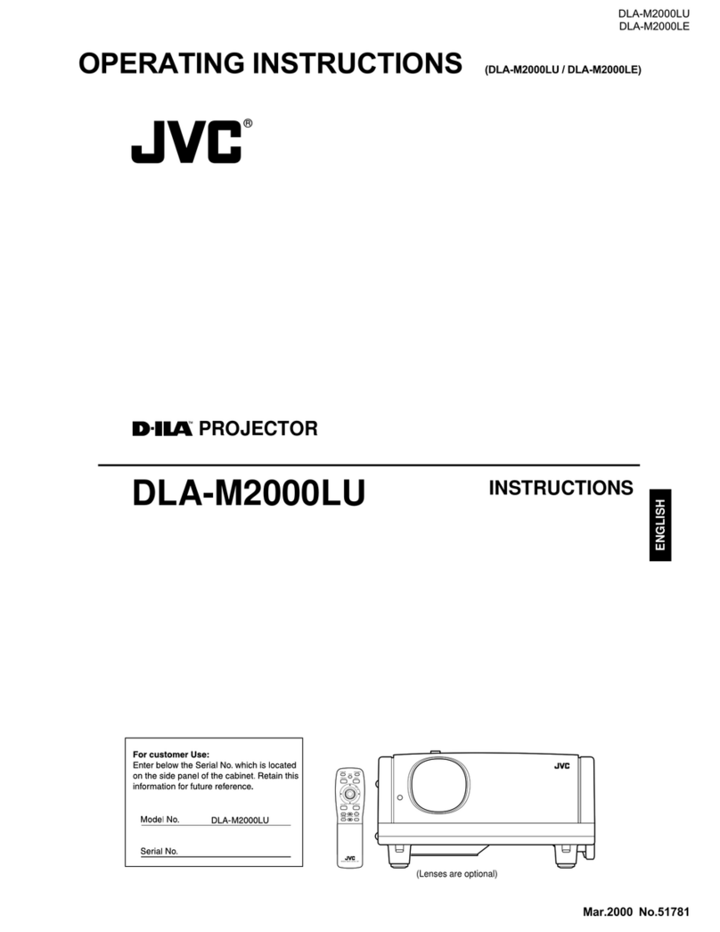 JVC DLA-M2000LU - 2000 Ansi Lumen D-ila Projector Less... User manual