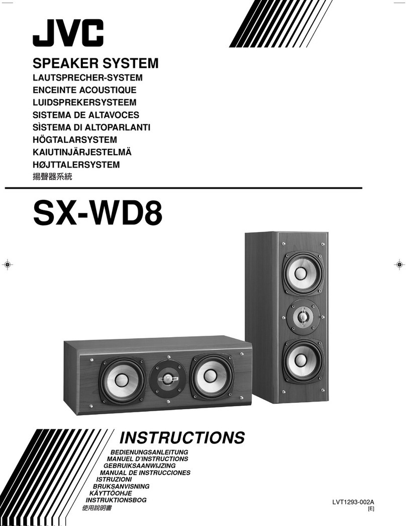 JVC SX-WD8 - Left / Right CH Speakers User manual JVC SX-WD8 - Left / Right CH Speakers User manual